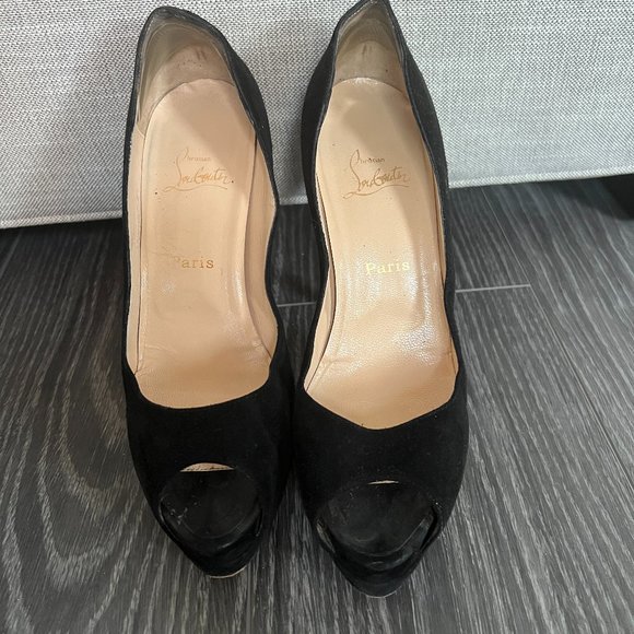 Christian Louboutin Shoes - Black Suede Christian Louboutins